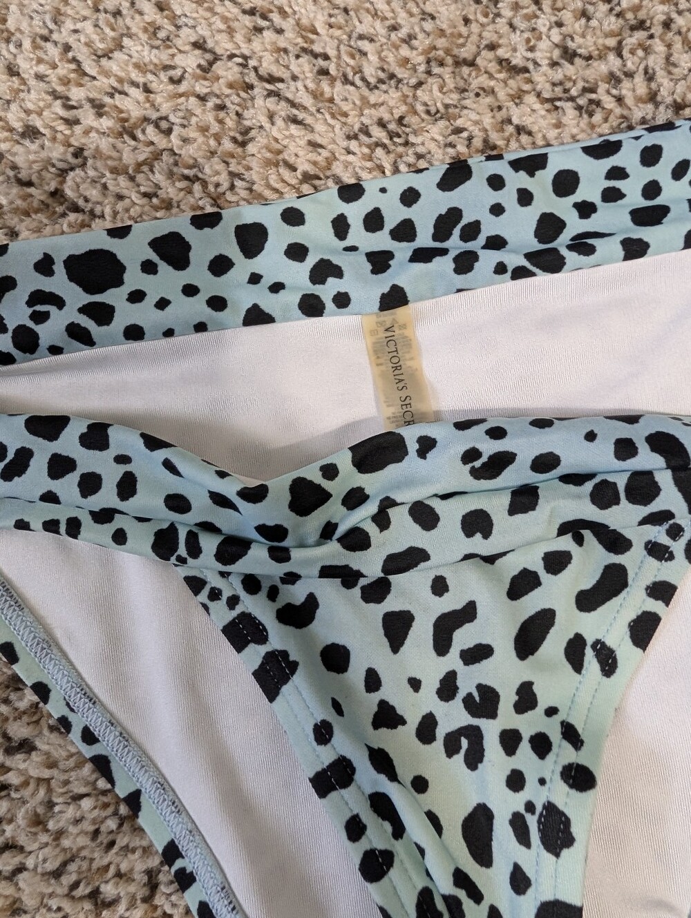 Victoria's Secret Blue Leopard Bikini Bottom